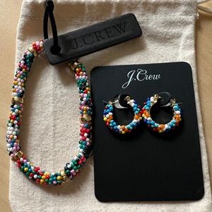 JCrew beaded stretch bracelet and earrings